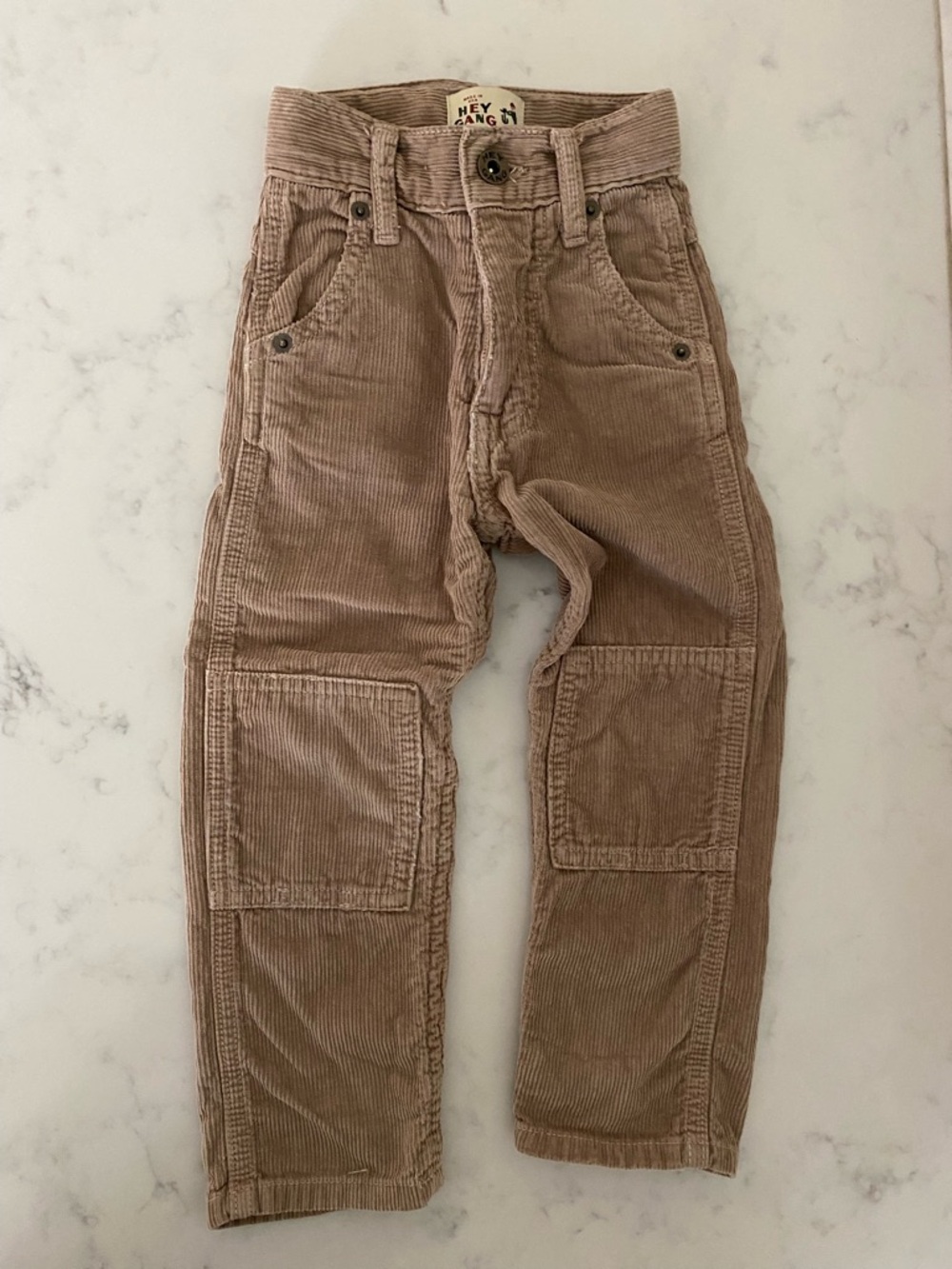 Hey Gang toddler kneepatch corduroy jeans